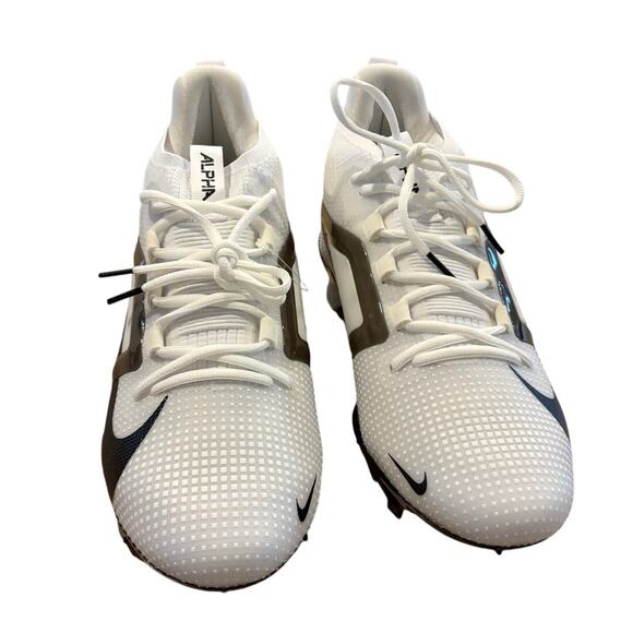 Nike Alpha Menace Elite 4 Football Cleats Size 11.5 White Navy Black FZ7701-105 main image 6